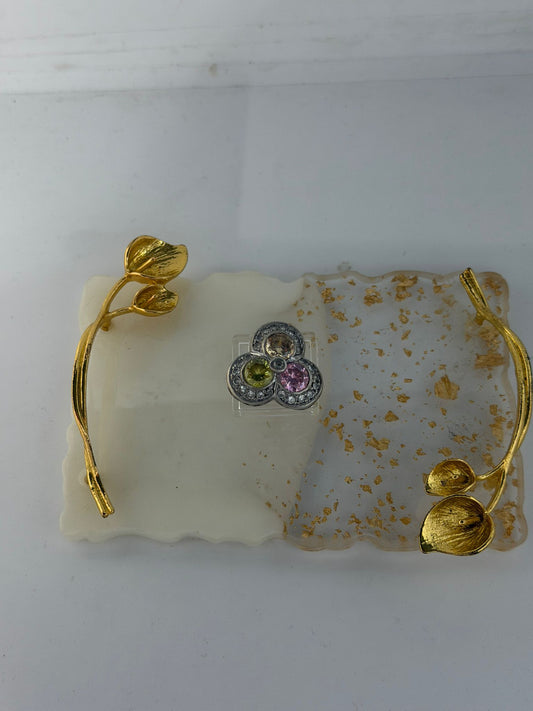 Anello in argento 925 tre pietre – Gioiello artigianale