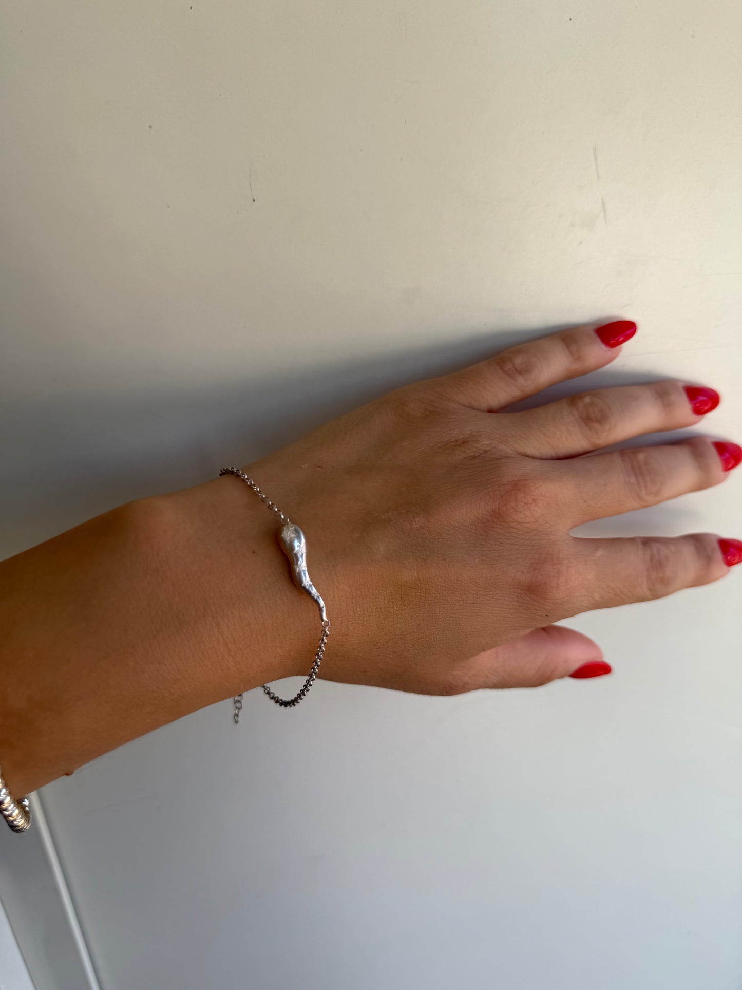 Bracciale in Argento 925 Corno con Stelle – Portafortuna Artigianale