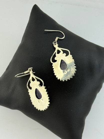 Orecchini in argento 925 ametista viola