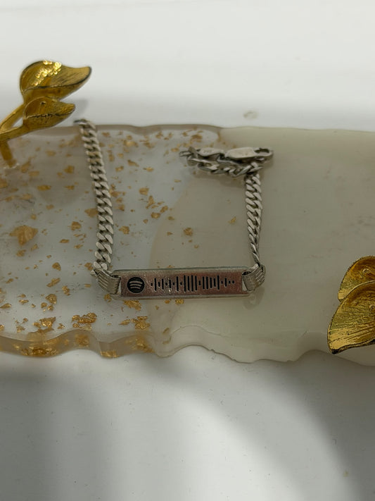 Bracciale a catena in argento 925 modello canzone – Pezzo Unico