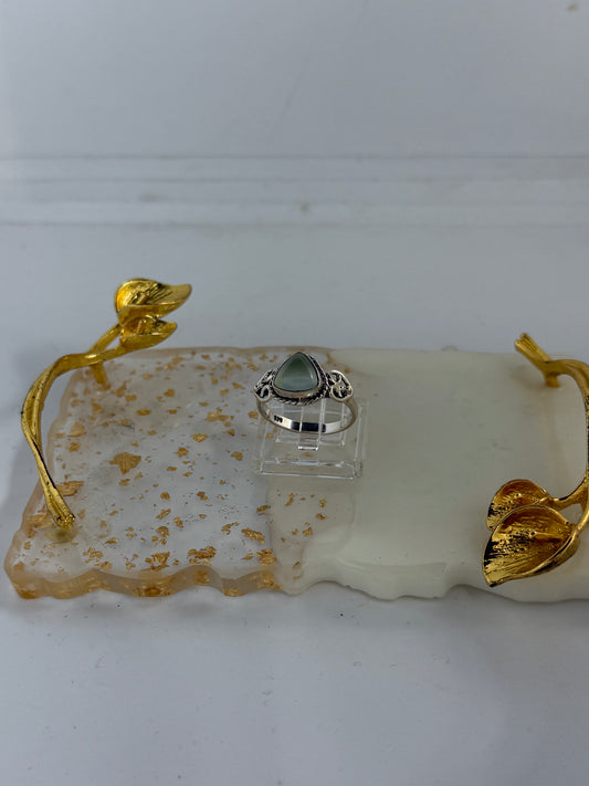 Anello in Argento 925 con Pietra Calcedonio – Pezzo Unico Artigianale