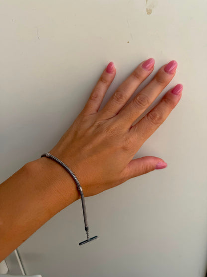 Bracciale Coda di Topo in Argento 925 Firmato Pandora — Pezzo Unico