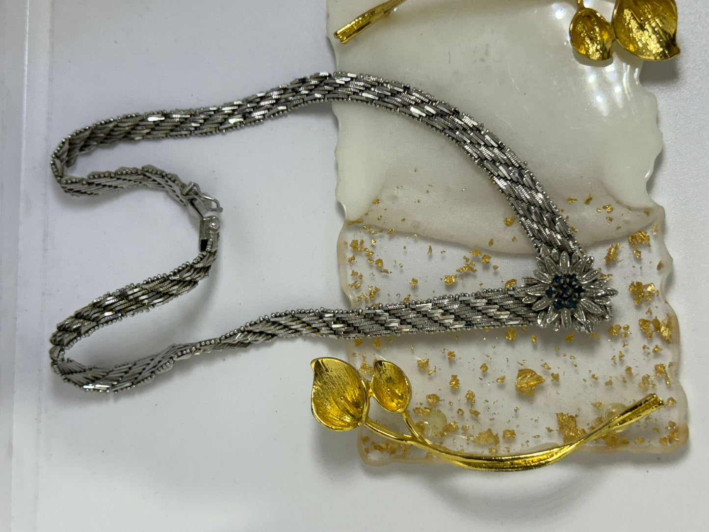 Collana in argento 835 zaffiro blu