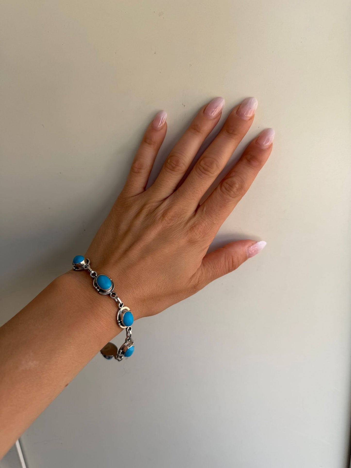 Bracciale in argento 925 con pietra turchese
