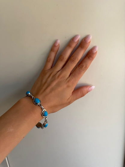 Bracciale in argento 925 con pietra turchese