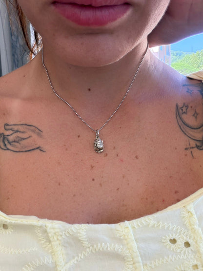 Collana in Argento 925 con Ciondolo Scarabeo