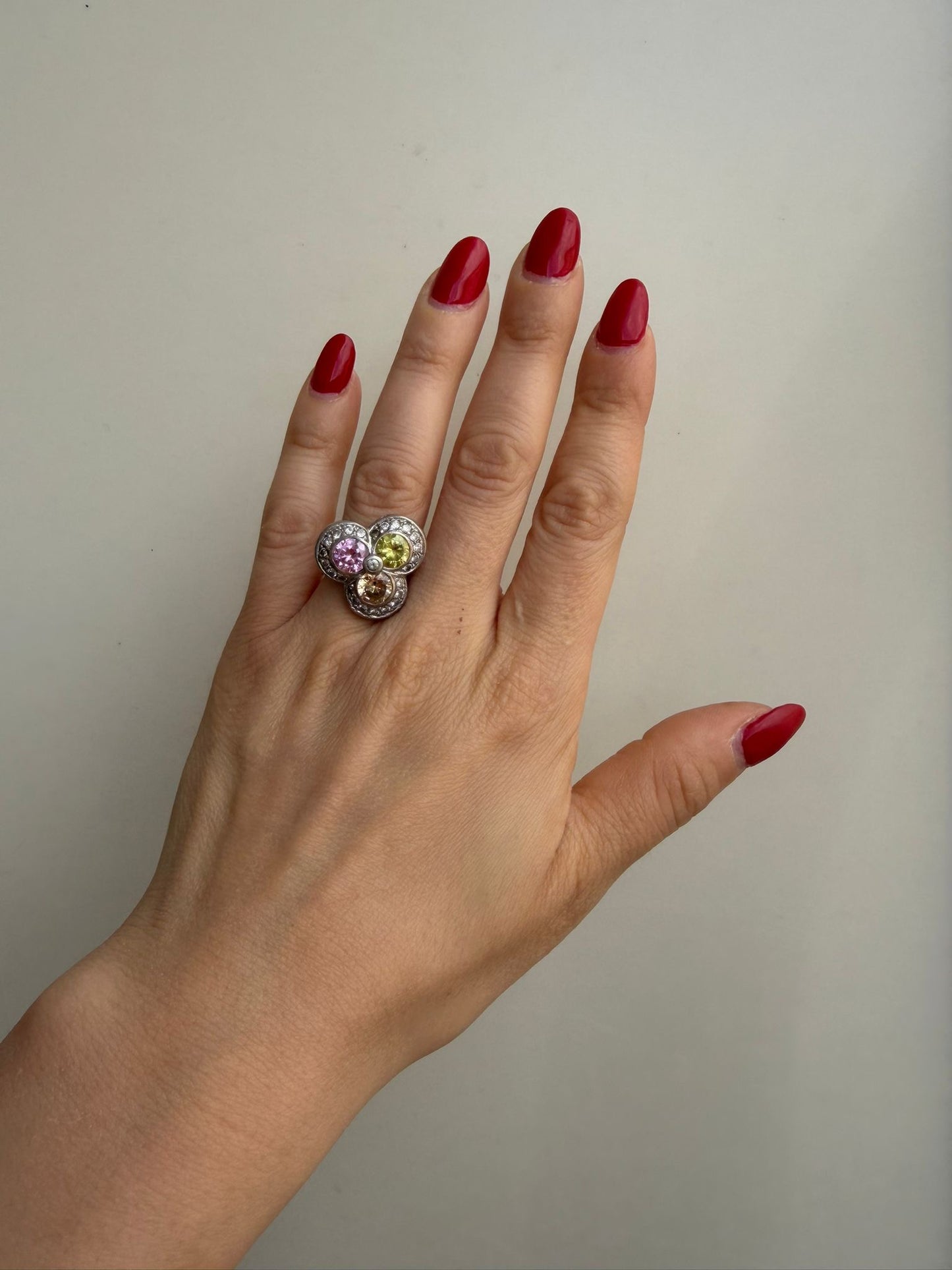 Anello in argento 925 tre pietre – Gioiello artigianale