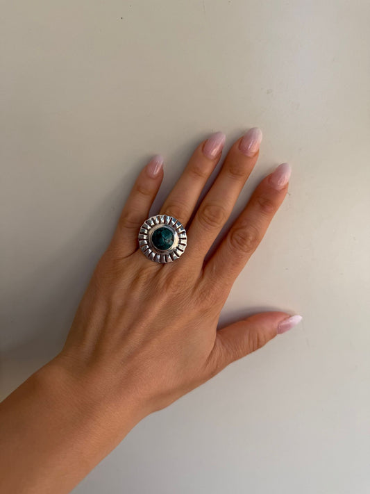 Anello in argento 925 con pietra turchese