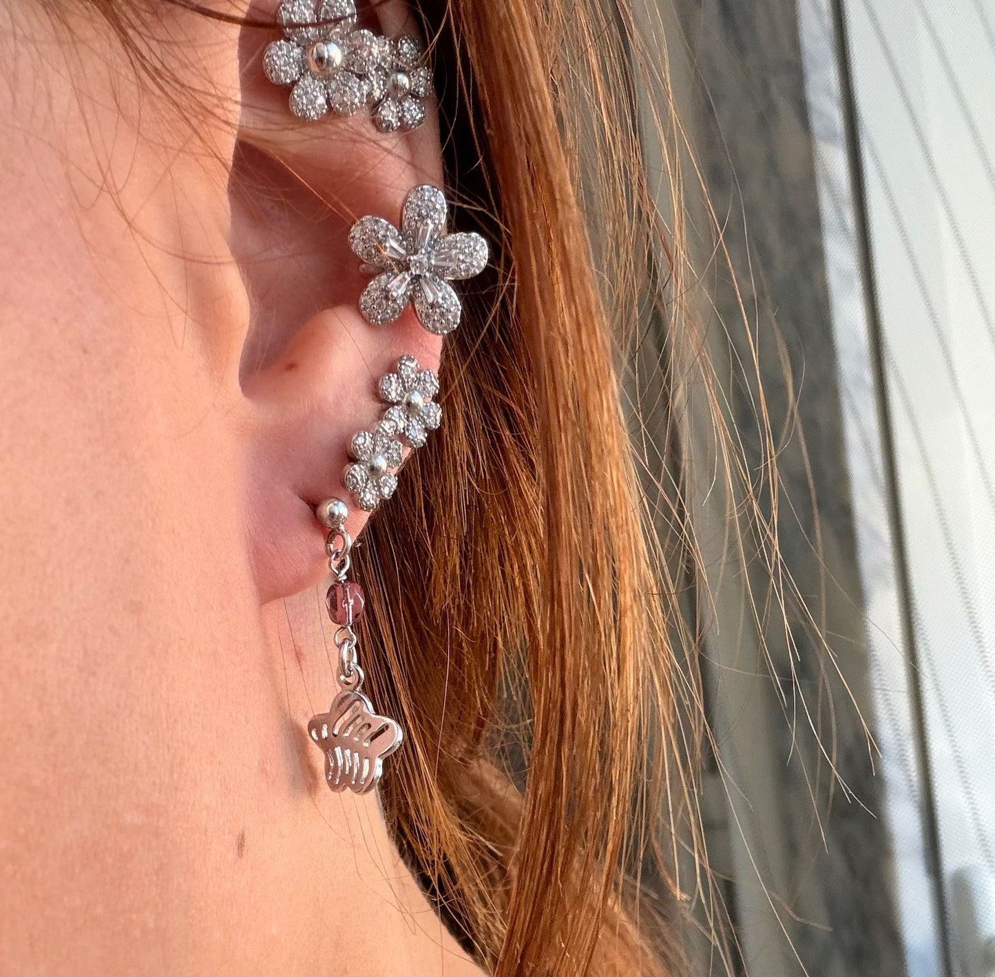 Orecchini a Fiore in Argento 925