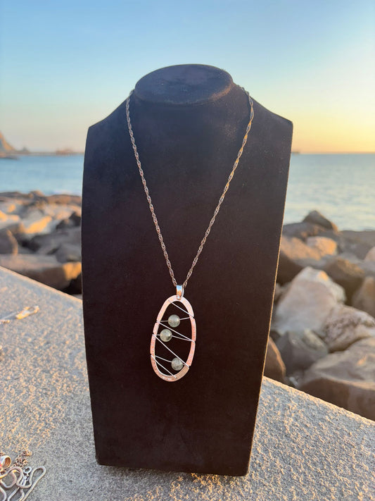 Collana in argento 925 quarzo verde