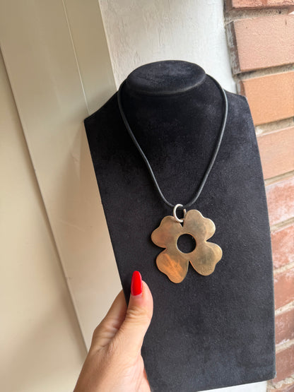 Collana VENNI in argento 925 con quadrifoglio dorato