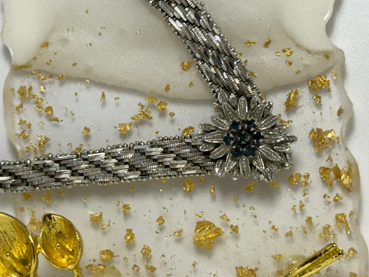 Collana in argento 835 zaffiro blu