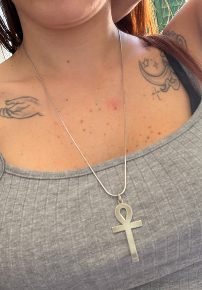 Collana in Argento 925 con Croce Ankh – Simbolo di Vita Artigianale