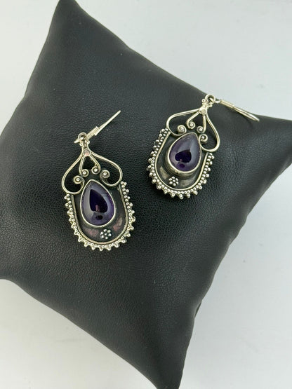 Orecchini in argento 925 ametista viola