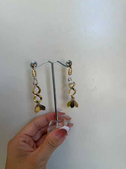 Orecchini in Argento 925 Bagnati nell'Oro con Pietre Colorate | Artigianali