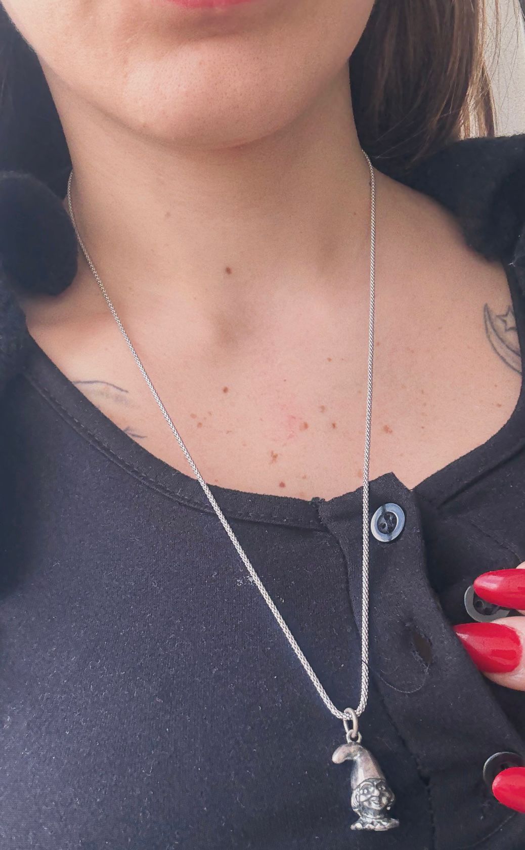 Collana Lunga Argento 925 con Testa di Pulcinella – Tradizione Napoletana