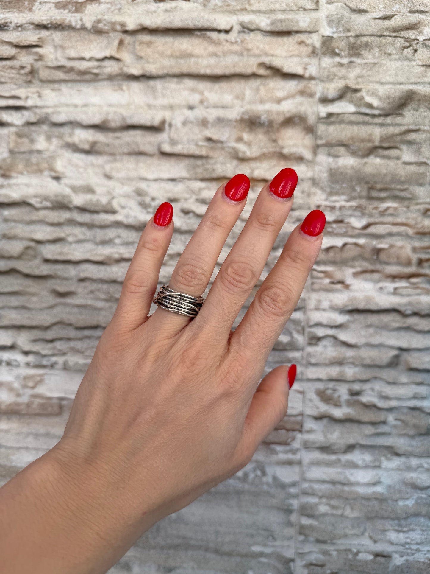 Anello in argento 925 filo della vita