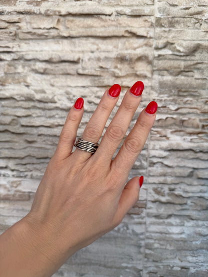 Anello in argento 925 filo della vita