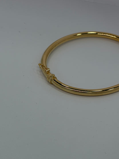 Bracciale tubolare in argento 925 bagnato nell’oro