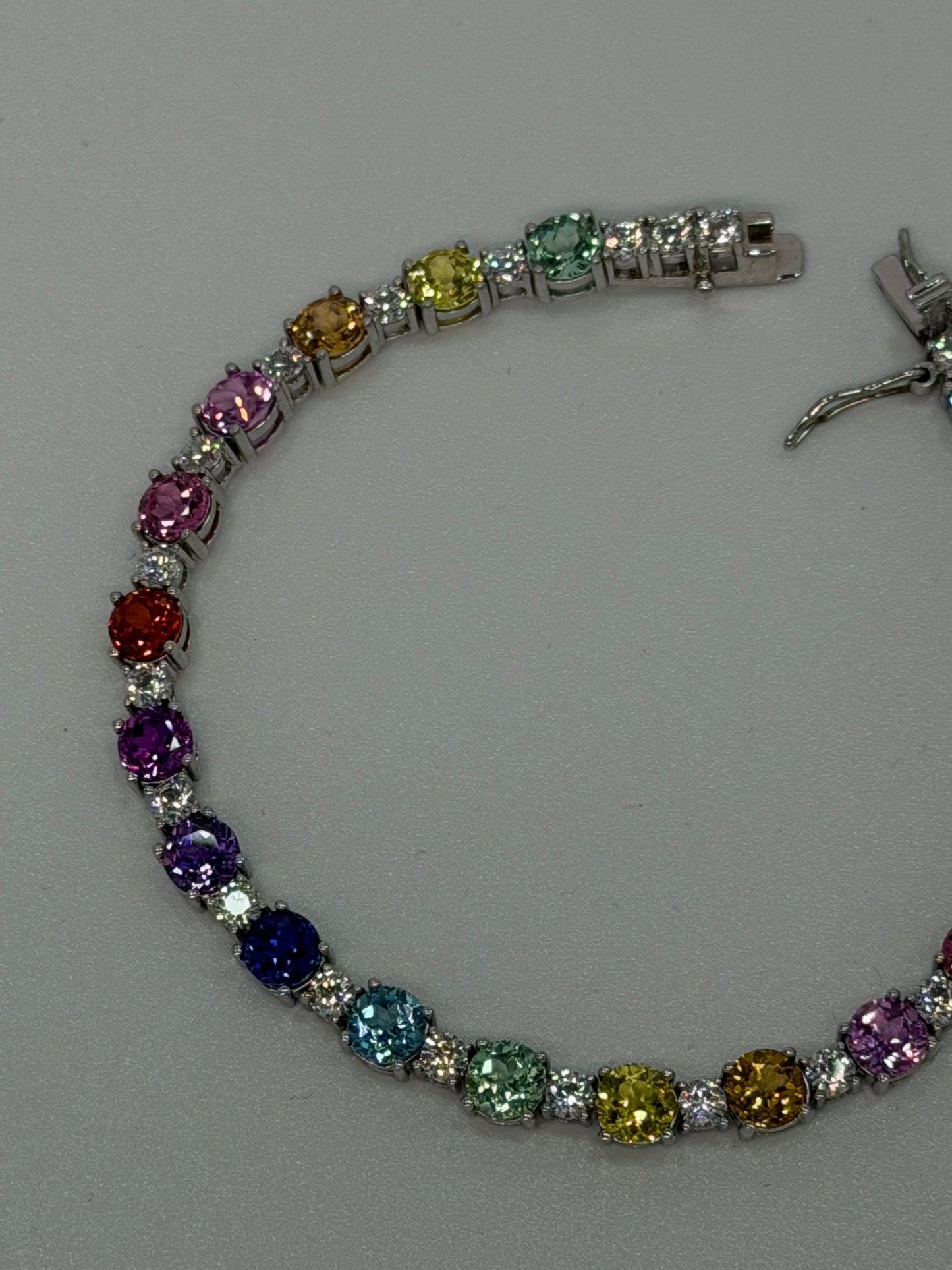 Bracciale in argento, 925 pietre Multicolor
