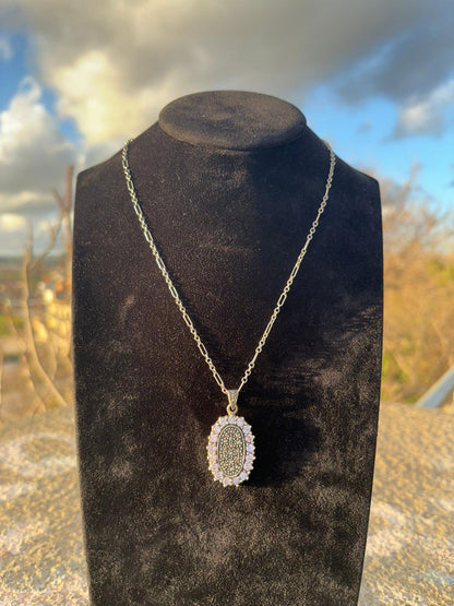 Collana in argento 925 ciondolo ametista