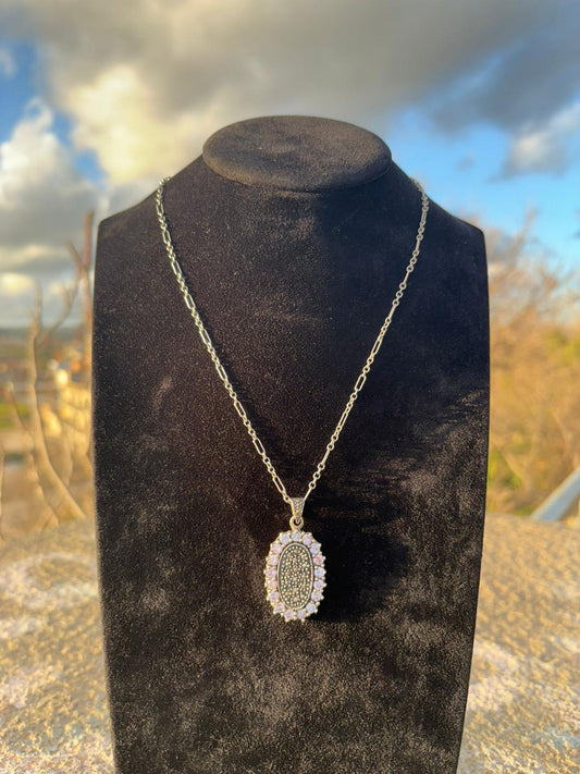 Collana in argento 925 ciondolo ametista