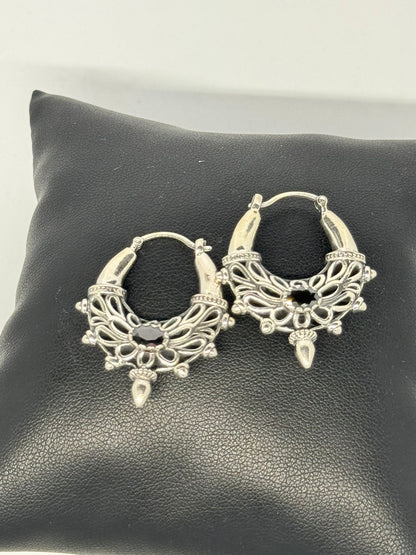Orecchini in argento 925 granato rosso