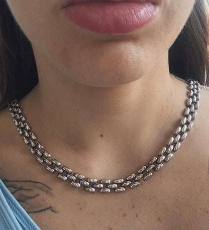 Collana in argento 925 arte decó