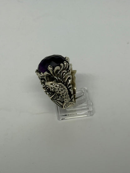 Anello in argento 925 ametista viola