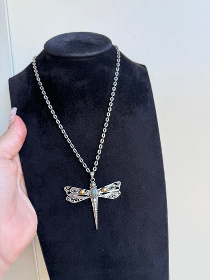 Collana in argento 925 libellula