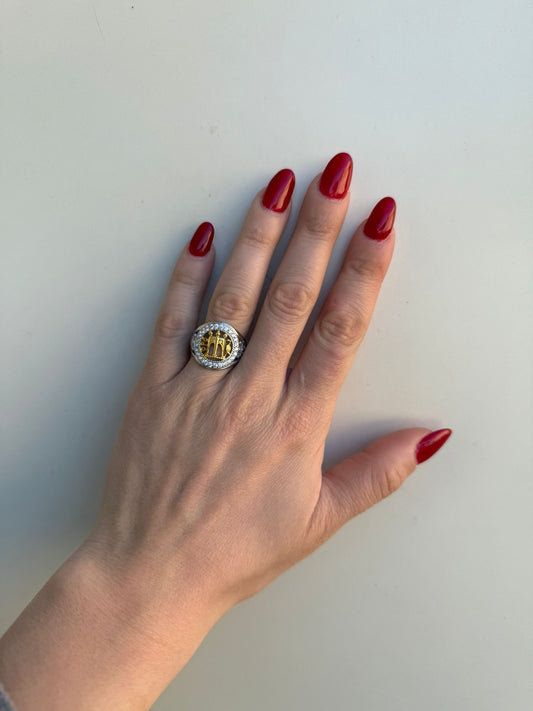 Anello cattedrale pavone in argento 925