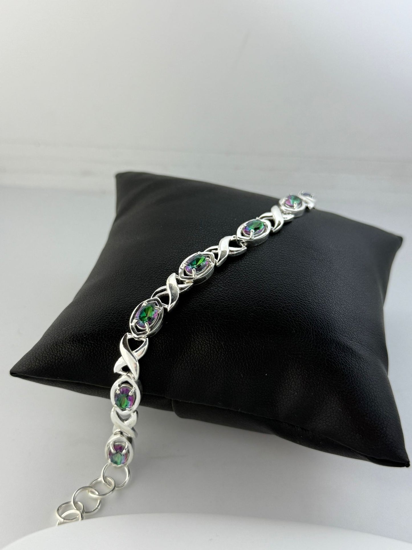 Bracciale in argento 925 topazio mistico