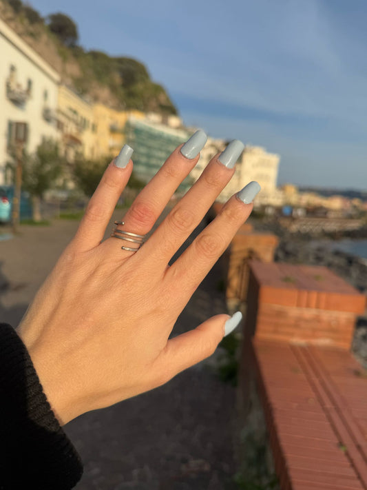 Anello in argento 925 molla