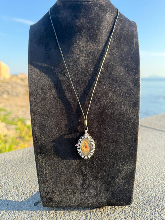 Collana in argento 925 madonnina e Gesù