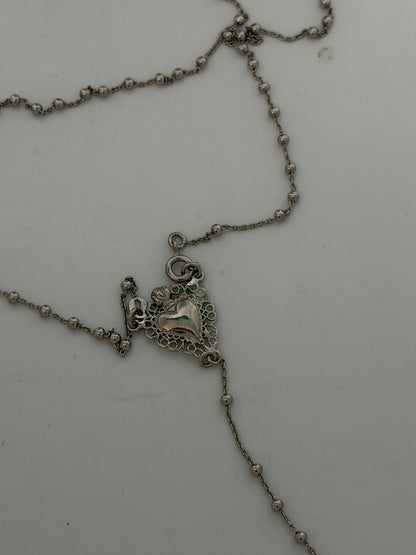 Rosario con Crocifisso in Argento 925 – Sacro Cuore Artigianale