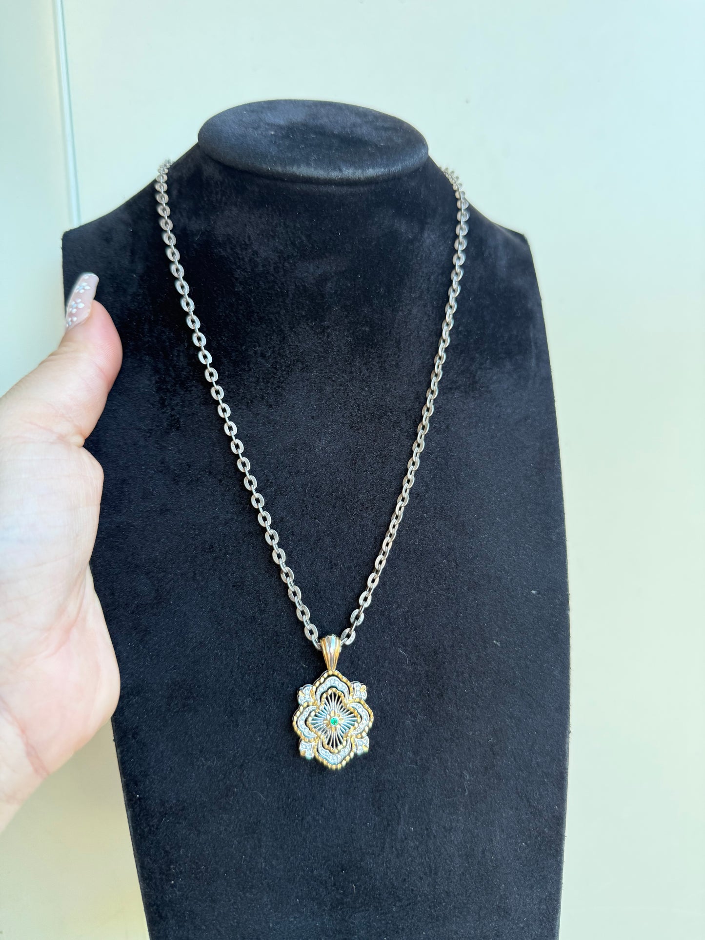 Collana in argento 925 arte decó