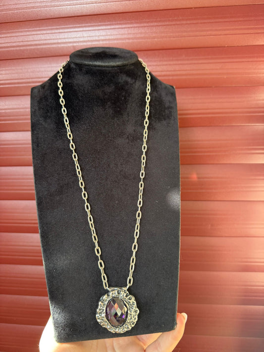 Collana in argento 925 ametista viola