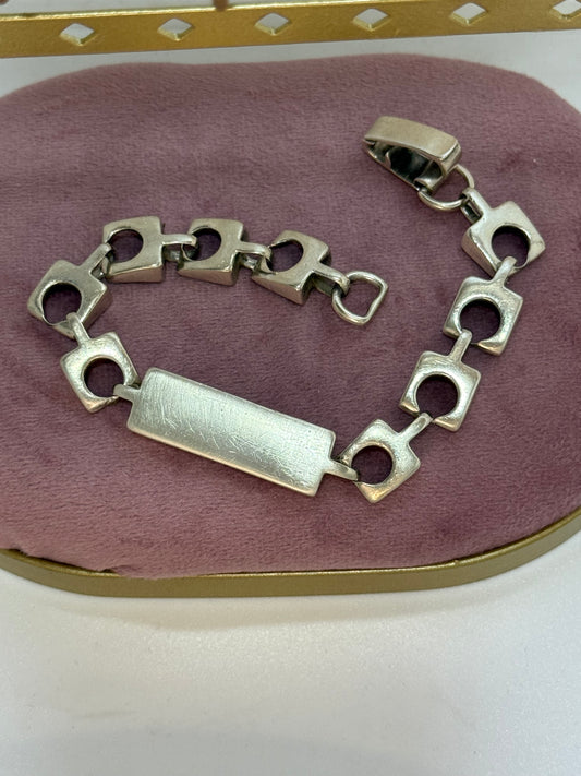 Bracciale targhetta in argento 925