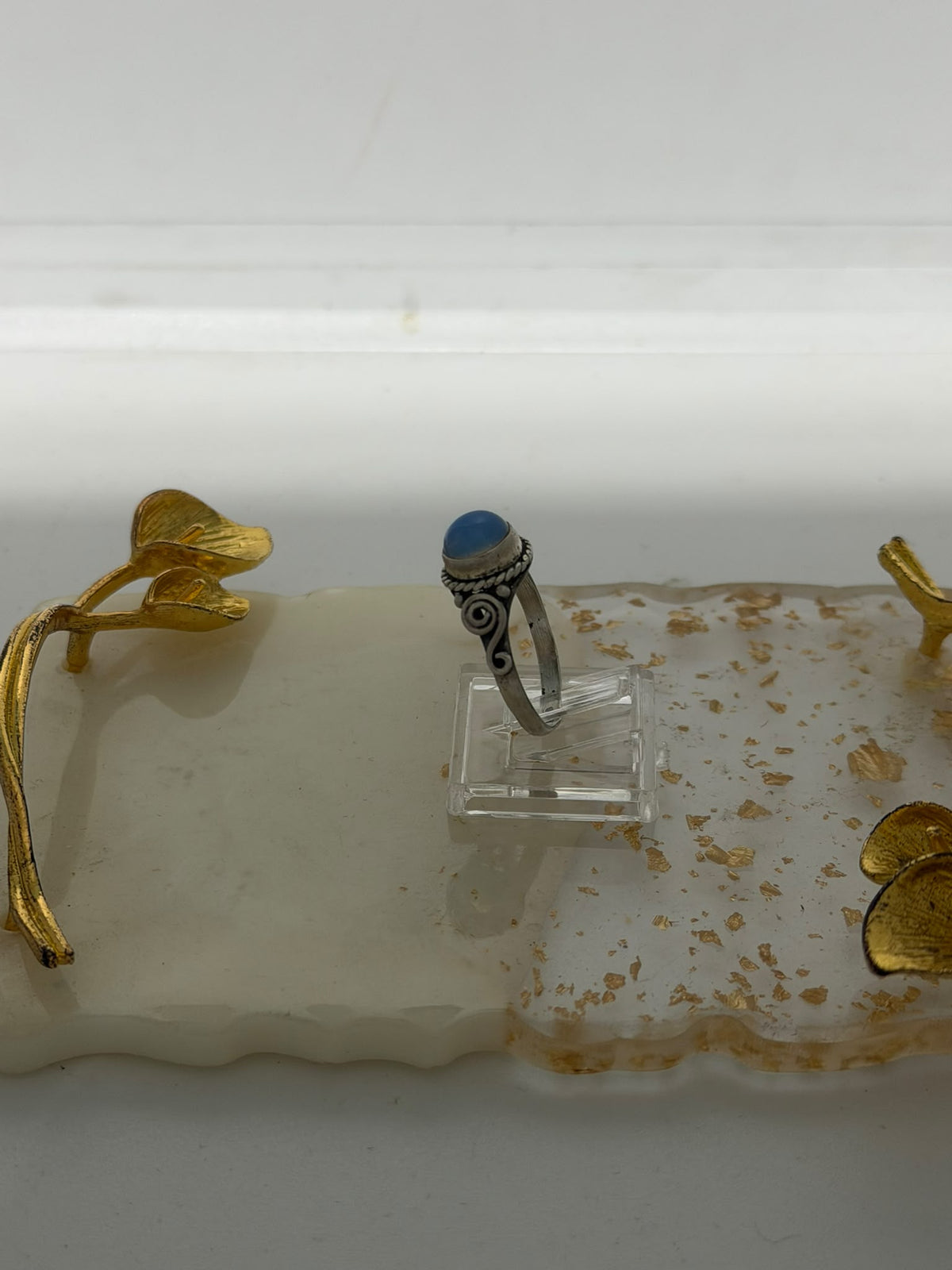 Anello in argento 925 con pietra di luna – Misura 16