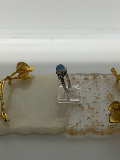 Anello in argento 925 con pietra di luna – Misura 16