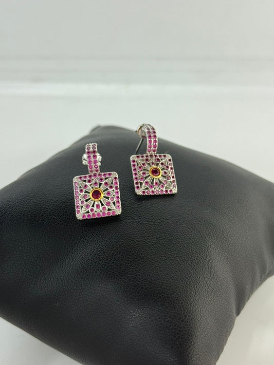 Orecchini in argento 925 quadrati