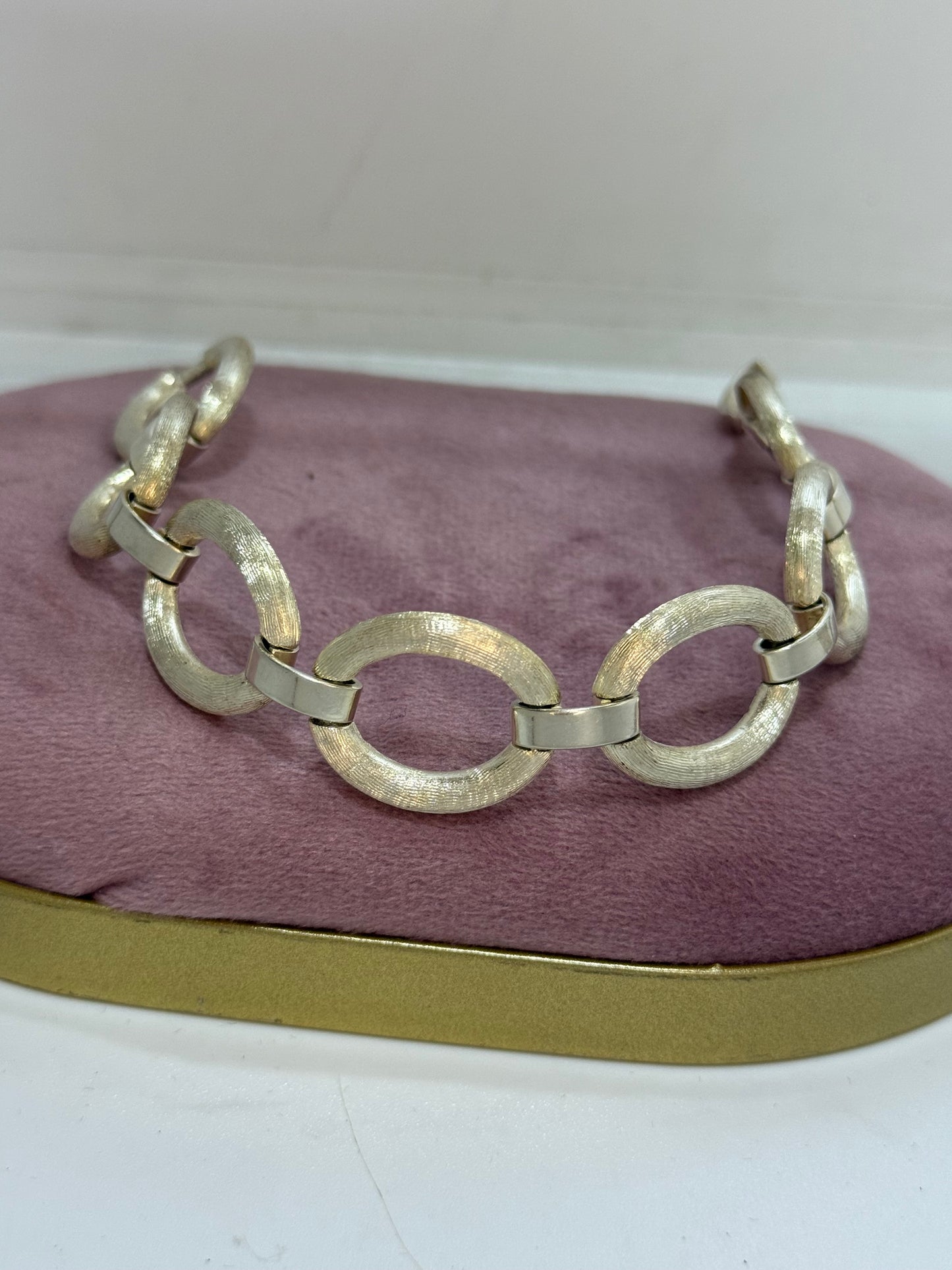 Bracciale cerchi satinati in argento 925