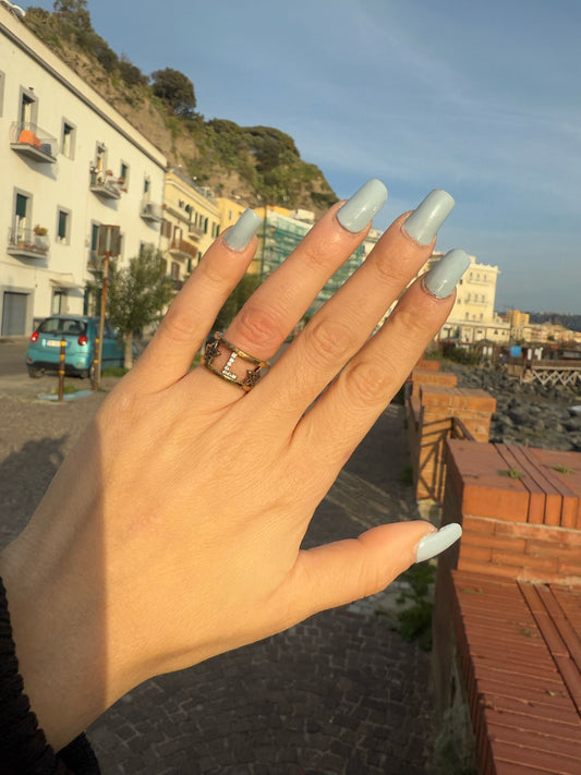 Anello in argento 925 lettera L