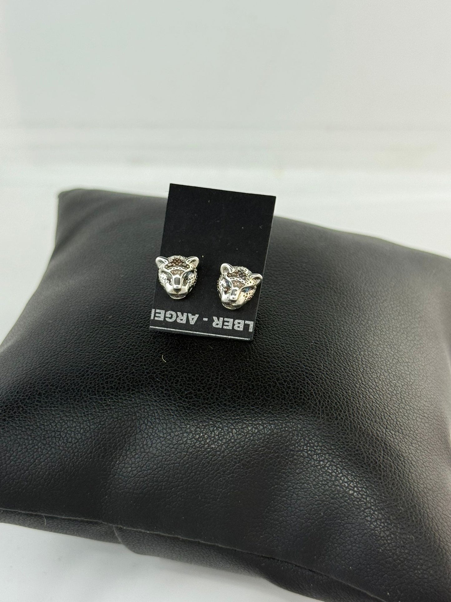Orecchini Argento 925 Pantera Lobo | Pezzo Unico Vintage Animale