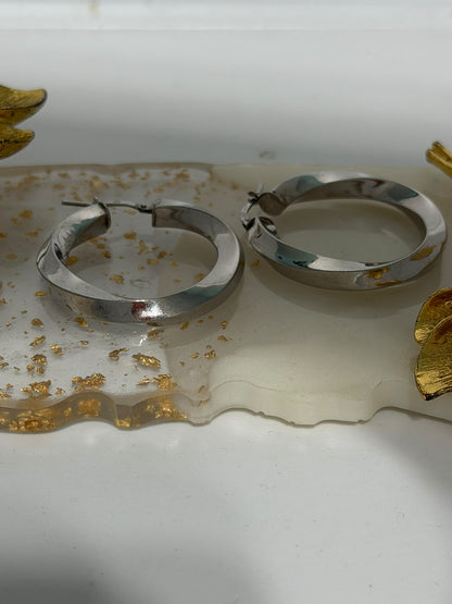 Orecchini Cerchi Intrecciati in Argento 925 | Design Artigianale