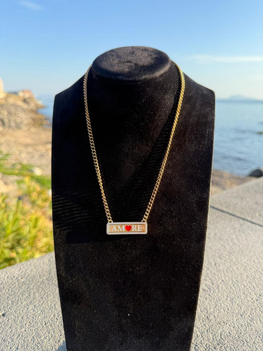 Collana in argento 925 amore