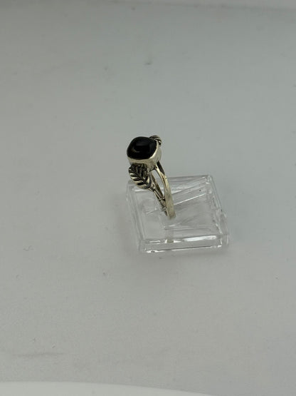 Anello in argento 925 onice nero