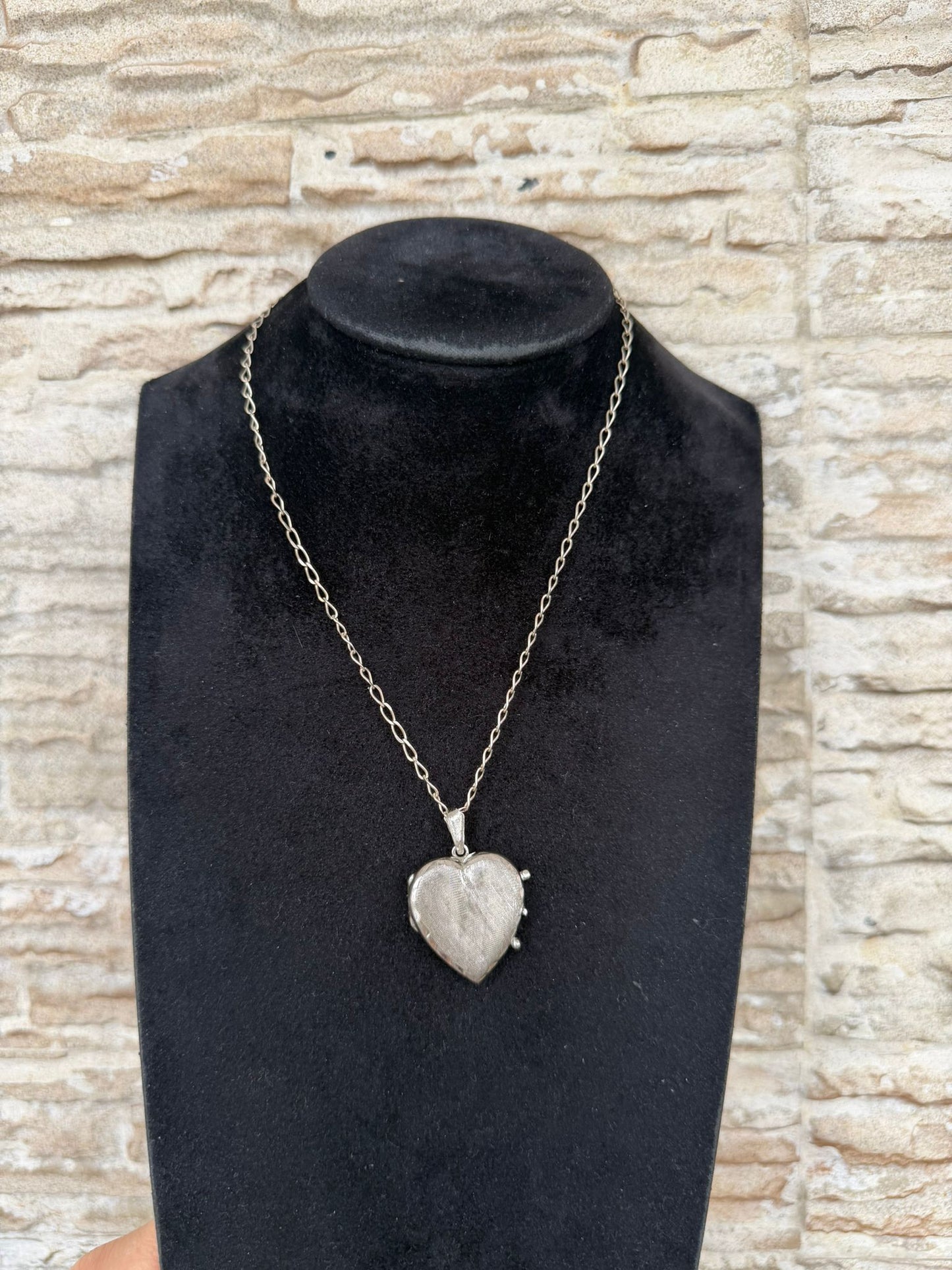 Collana in argento 925 con cuore portafoto