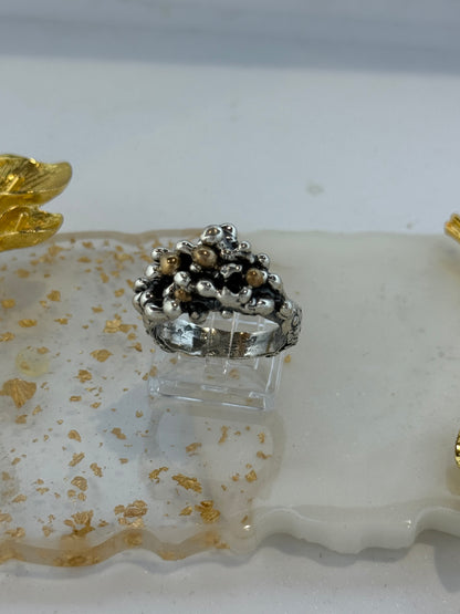 Anello in argento 925 sfere