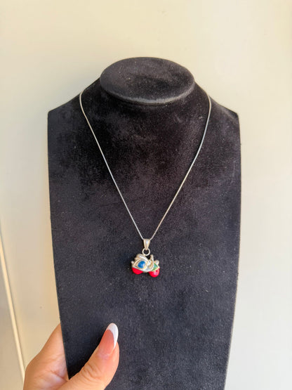 Collana in Argento 925 Vespa Bombata Smaltata – Icona Italiana
